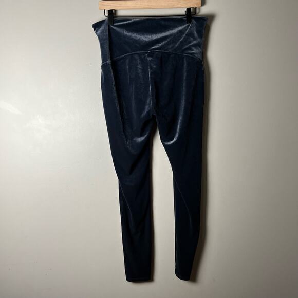Spanx Size 1X Velvet Navy Leggings Women's Tummy Control - Picture 3 of 6